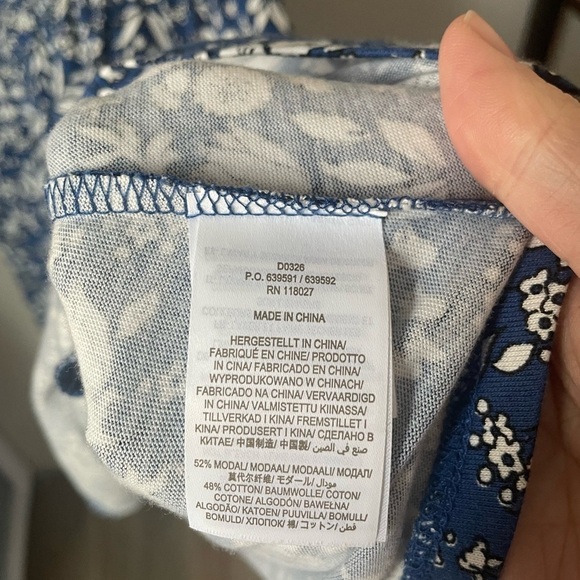 NWOT Boden Blue and White Floral Mini Dress - Picture 5 of 7